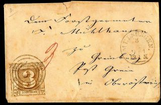 German State Of Thurn And Taxis - Cover - Michel 31 - 3 Good Margins photo