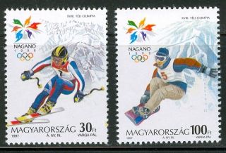 Hungary - 1998.  Winter Olympic Games,  Nagano (sport,  Ski) Cpl.  Setmnh Mi 4476 - 4477 photo
