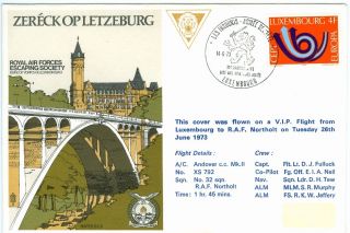 Luxembourg,  Special Cover R.  A.  F.  Escaping Society 1973 photo