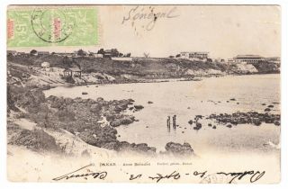 Senegal Dakar Anse Bernard Postcard Mailed To Belgium 1903 Cover photo