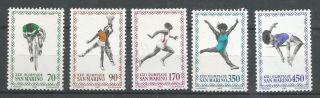 San Marino 987 - 91,  Summer Olympics 1980,  (cv=$1.  65) photo
