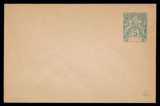Benin 1890s Envelope Stationery 5c Green Type Groupe photo