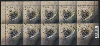 Slovenia 930 (mi945) Sheet Valentine ' S Day,  Heart photo