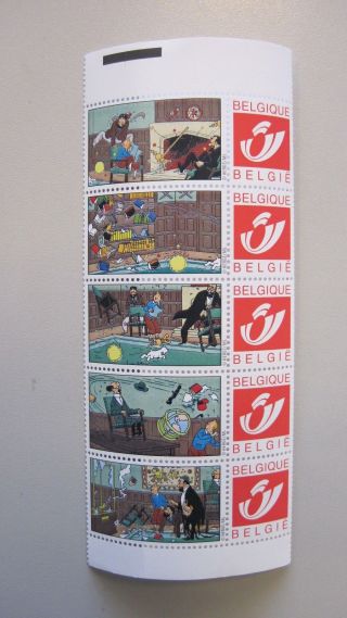 Tintin Duostamp - The Seven Crystal Balls - Belgian Post Office - 4012 photo