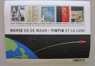 Tintin Stamp - Tintin And The Moon - Tintin Et La Lune - Belgian Po 2 - 4003 photo