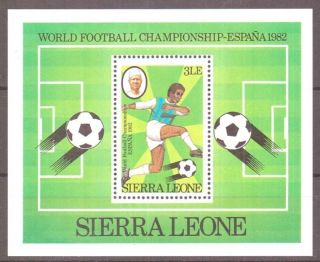 Sierra Leone Sgms706 1982 World Cup Football Sheet photo