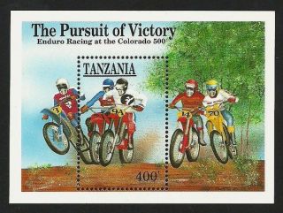 Tanzania 1991 Sport Colorado Motor Cycle Race Motorbikes M/sheet photo