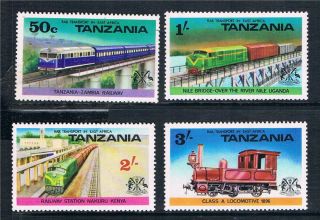 Tanzania 1976 Railway Transport Sg 187/90 photo