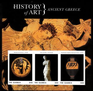 Gambia 2013 History Of Art Ancient Greece 3v M/s Heracles Athena Venus Milo photo