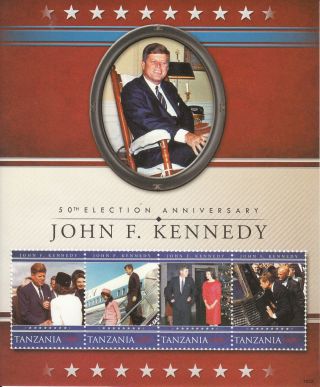 Tanzania 2010 50th Election Anniv John F Kennedy 4v Sht I Jfk Us President photo