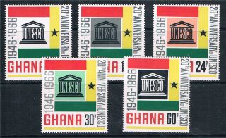 Ghana 1966/7 Unesco Sg 435/9 photo