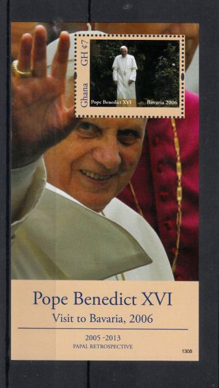 Ghana 2013 Papal Retrospective Pope Benedict Xvi Visit Bavaria 1v S/s photo