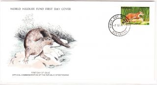 World Wildlife Fund First Day Cover - The Clawless Otter - 1977 - Issue No 50 photo