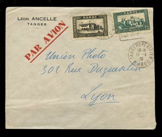 Tangier Morocco 1939 + 1953 Airmail + Registered. . .  Modiano + Ancelle Envelopes photo