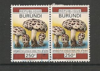 Burundi 1992 Fungi 250f Horizontal Pair Sg 1536 photo