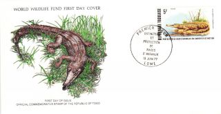 World Wildlife Fund First Day Cover - Togo - The Crocodile - Issue No 52 photo