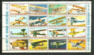 Equatorial Guinea Cto Sheet Airplanes photo