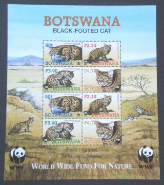 Botswana 2005 Wildlife Wwf Black Footed Cat Sheetlet photo