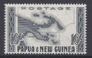 1952 - 1958 Papua Guinea 10/ - Map Sg14 Fine Our Ref Mr7 photo