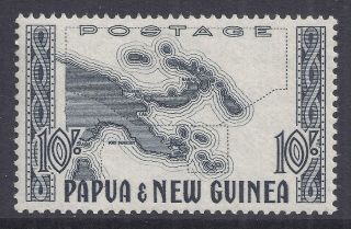 1952 - 1958 Papua Guinea 10/ - Map Sg14 Mlh Our Ref Mr8 photo