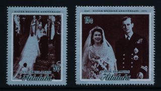 Aitutaki 51 - 2 Royalty,  Queen Elizabeth Silver Wedding photo