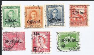 Zealand 7 Early 1900s Issues With Offical Overprints photo
