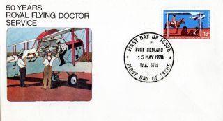 Australia 15 May 1978 50 Years Royal Flying Doctor Service First Day Cover Cds photo