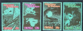 Tonga 1989 Christmas Flying Home Sg 1059/62 photo