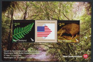 Zealand 2070 Kiwi,  Fern Leaf,  Flag photo