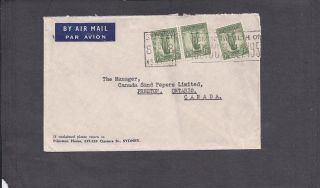 1951 Sydney,  Australia To Preston,  Ontario,  Canada - Mlti Franked 1sh Lyrebird photo
