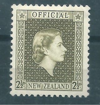 1963 Zealand - Official Issue Queen Elizabeth 2 1/2 P.  Og photo