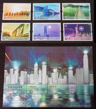 2007 China Hong Kong 10th Anni.  Of The Estab.  Of Hksar Stamp + Sheetlet photo