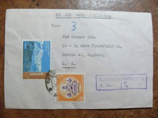 Registered Army Cover From Kathmando Nepal To London Uk. photo