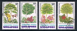 Singapore 1976 Wayside Trees Sg 268/71 Cto photo