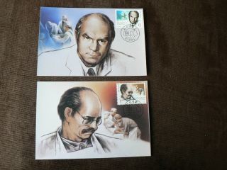 2 X 1990 China Maximum Cards: Norman Bethune In Canada photo