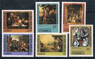 Dominica 1980 Famous Paintings Sg 715/20 photo