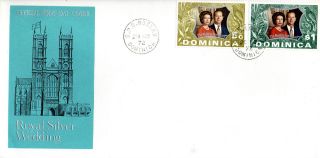 Dominica 20 November 1972 Royal Silver Wedding Official First Day Cover Cds photo