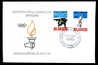 Dominican Republic 1996 Olympic Games Fdc C5490 photo