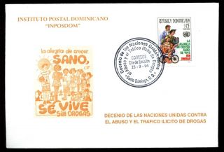 Dominican Republic 1996 Drug Trafficking Fdc C5491 photo