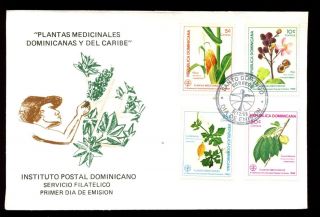 Dominican Republic 1986 Medicianal Plants Fdc C5533 photo