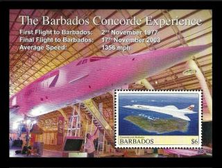 Barbados 2008 Aircraft Concorde M/sheet photo