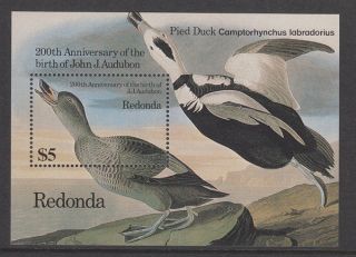 Redonda - 1986 Birth Bicentenary Of John J.  Audubon (2nd Issue) Ms Umm / photo