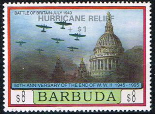 Barbuda 1995 Hurricane Relief $8 Sg1666 Pristine photo