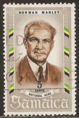 1970 Jamaica:: Scott 299 - National Heroes (5 Cent - Norman W.  Manley) - photo