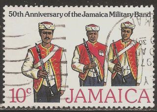 1977 Jamaica: Scott 432 (10 Cent - 50th Anniv.  Jamaica Military Band) - photo