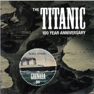Grenada 2012 Titanic 100 Year Anniversary 1v Sheet Rms Sinking photo