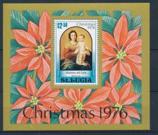 Saint Lucia 1976 Christmas & Nativity Souvenir Sheet - photo
