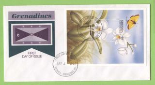 Grenada Grenadines 1997 Orchids Miniature Sheet On First Day Cover photo