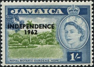 Jamaica 1962 - 3 1s Yellow - Green And Blue Sg188 Cv £0.  20 Mh Postage photo