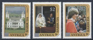 Antigua & Barbuda 1984 Sg844 - 846 21st Borthday $2 Overprints A 006 photo